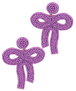 Lavender Bow Earrings