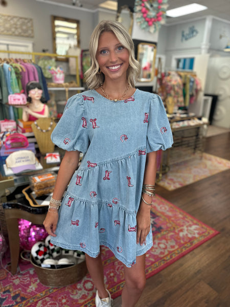 Giddy Up Denim Dress