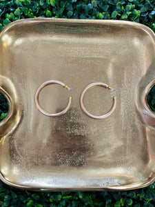 Matte Gold Hoop Earrings