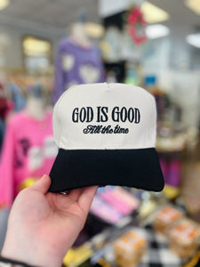 God Is Good All The Time Trucker Hat - Black