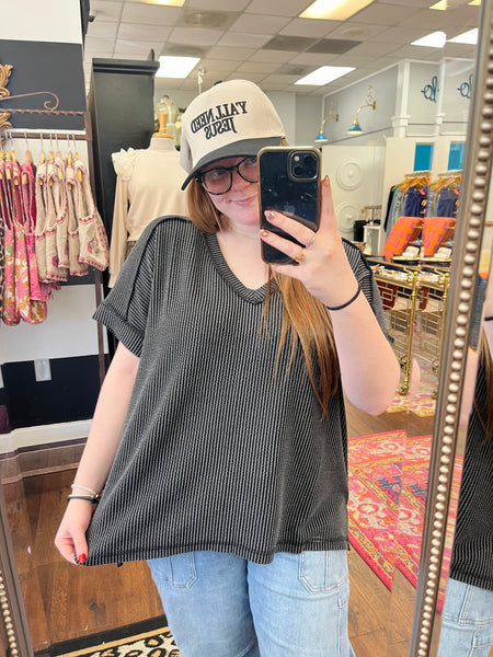 Got It Covered Ribbed Top