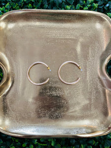 Skinny Matte Gold Hoop Earrings