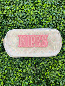PREORDER- Pink Flower Wipes Bag