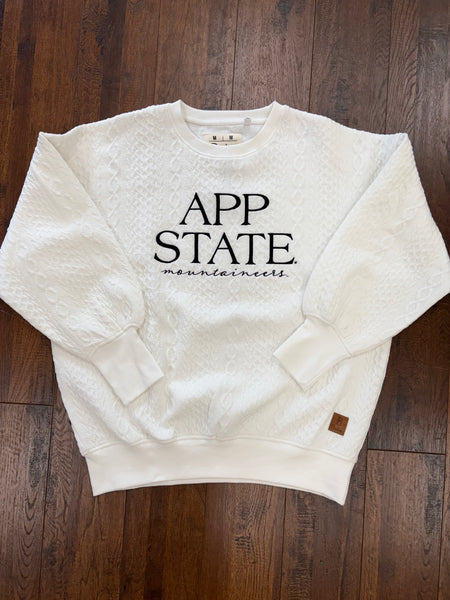 Quilted App State Pullover