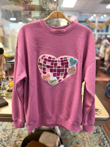Disco Conversation Heart Sweatshirt
