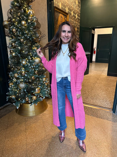 Just My Type Cardigan - Pink