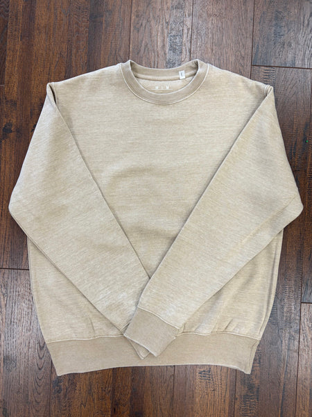 Plain Fleece Lined Pullover - Tan