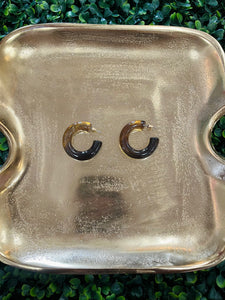 Small Two Tone Resin Hoop