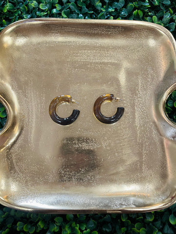 Small Two Tone Resin Hoop