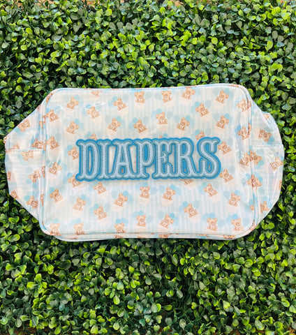 PREORDER- Blue Bear Diaper Bag