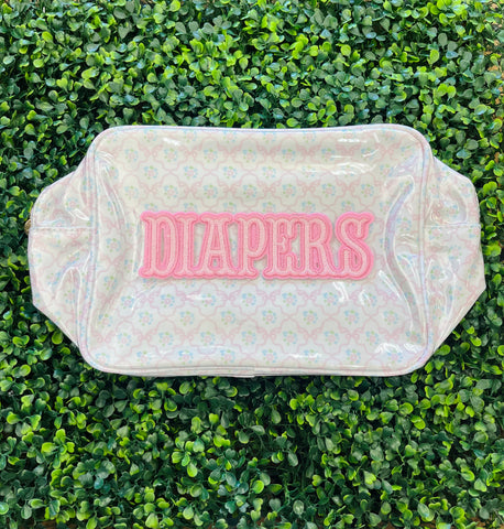 PREORDER- Pink Flower Diaper Bag