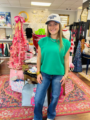 Hidden Treasure Sweater Vest - Green