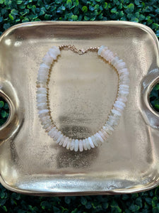 Beaded Necklace - White