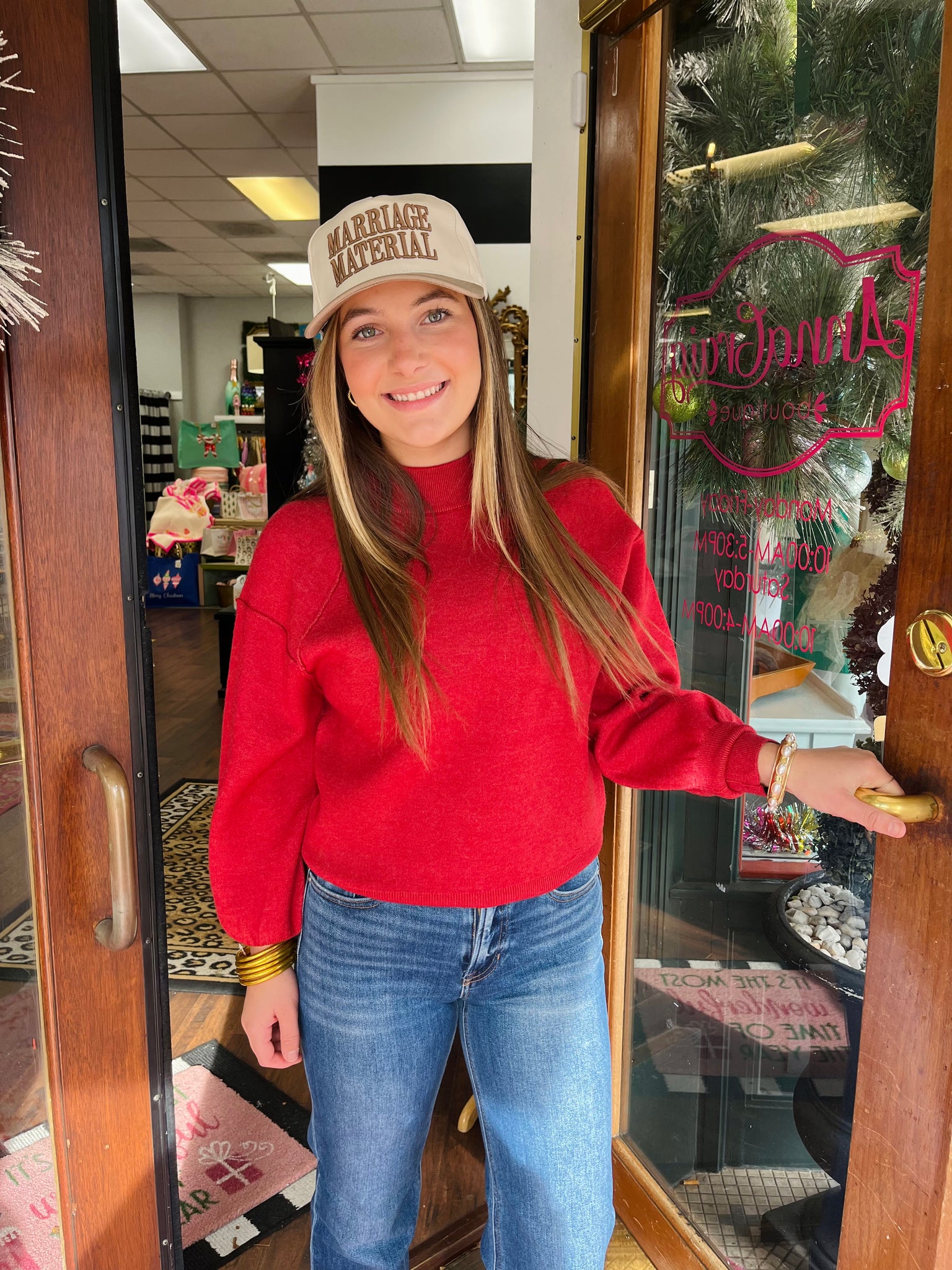 Cabin Cozy Sweater - Red