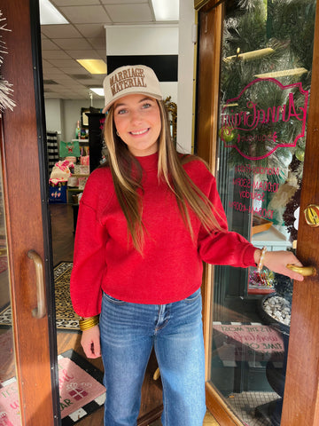 Cabin Cozy Sweater - Red