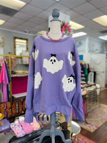 Purple Ghost Pullover