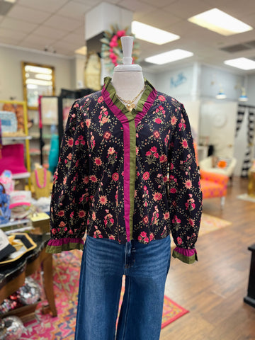 Taking Chances Top - Navy