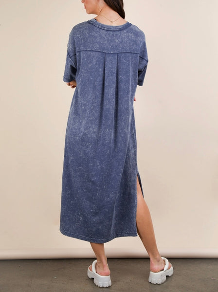 Cozy Dreams Midi Dress - Navy