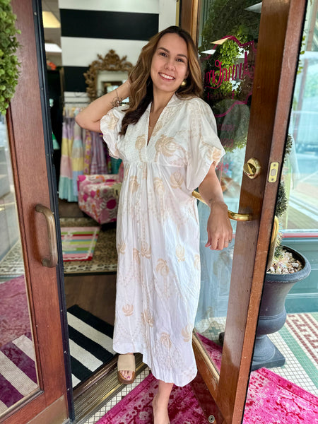 Palm Tree Breeze Midi Dress