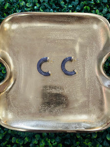 Metal Capped Acrylic Hoop