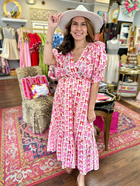 Bows For Days Midi Dress