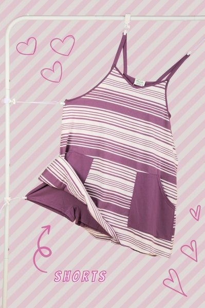 Over The Moon Athletic Romper - Purple