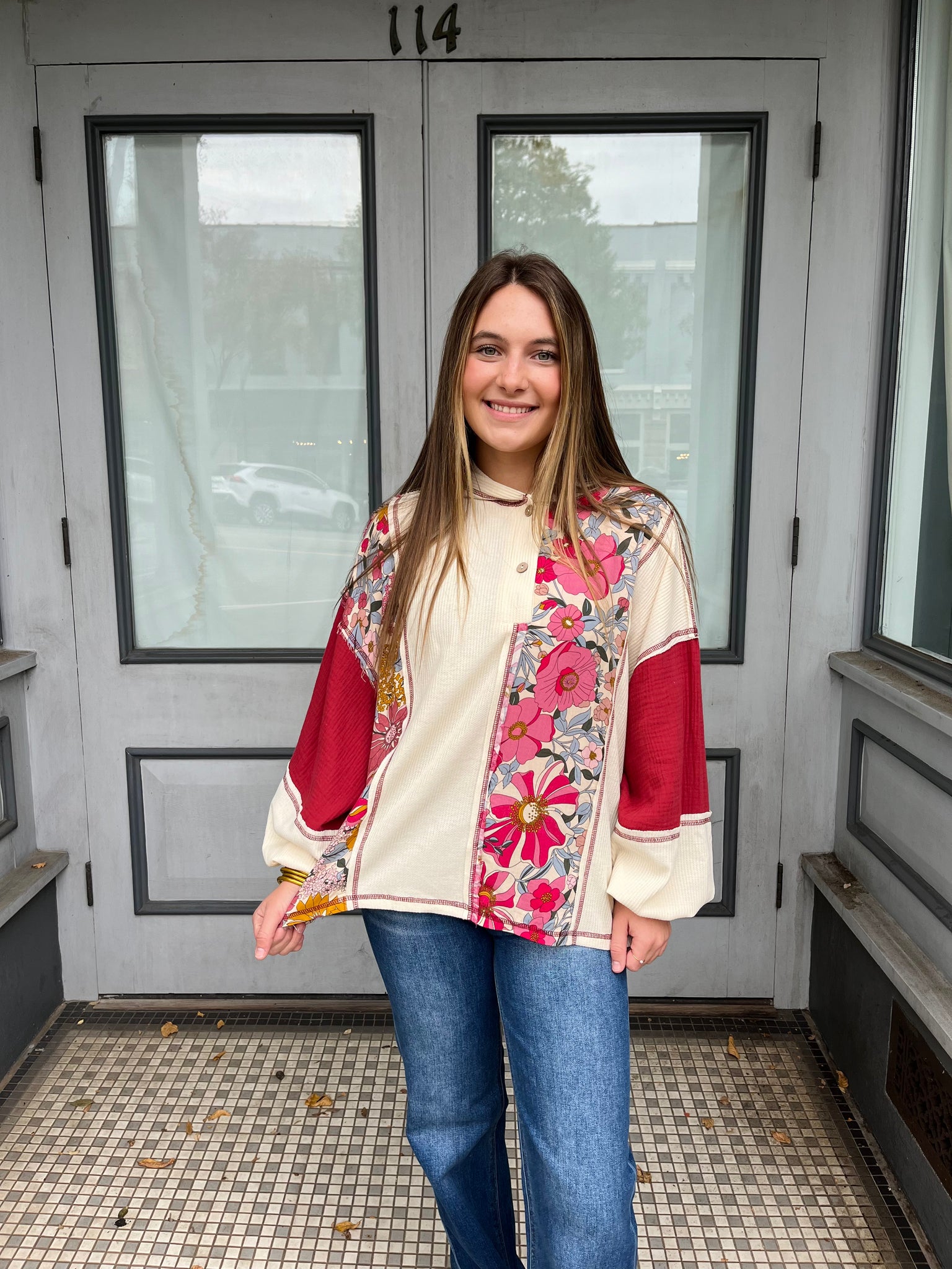 Pressed Petals Hooded Top