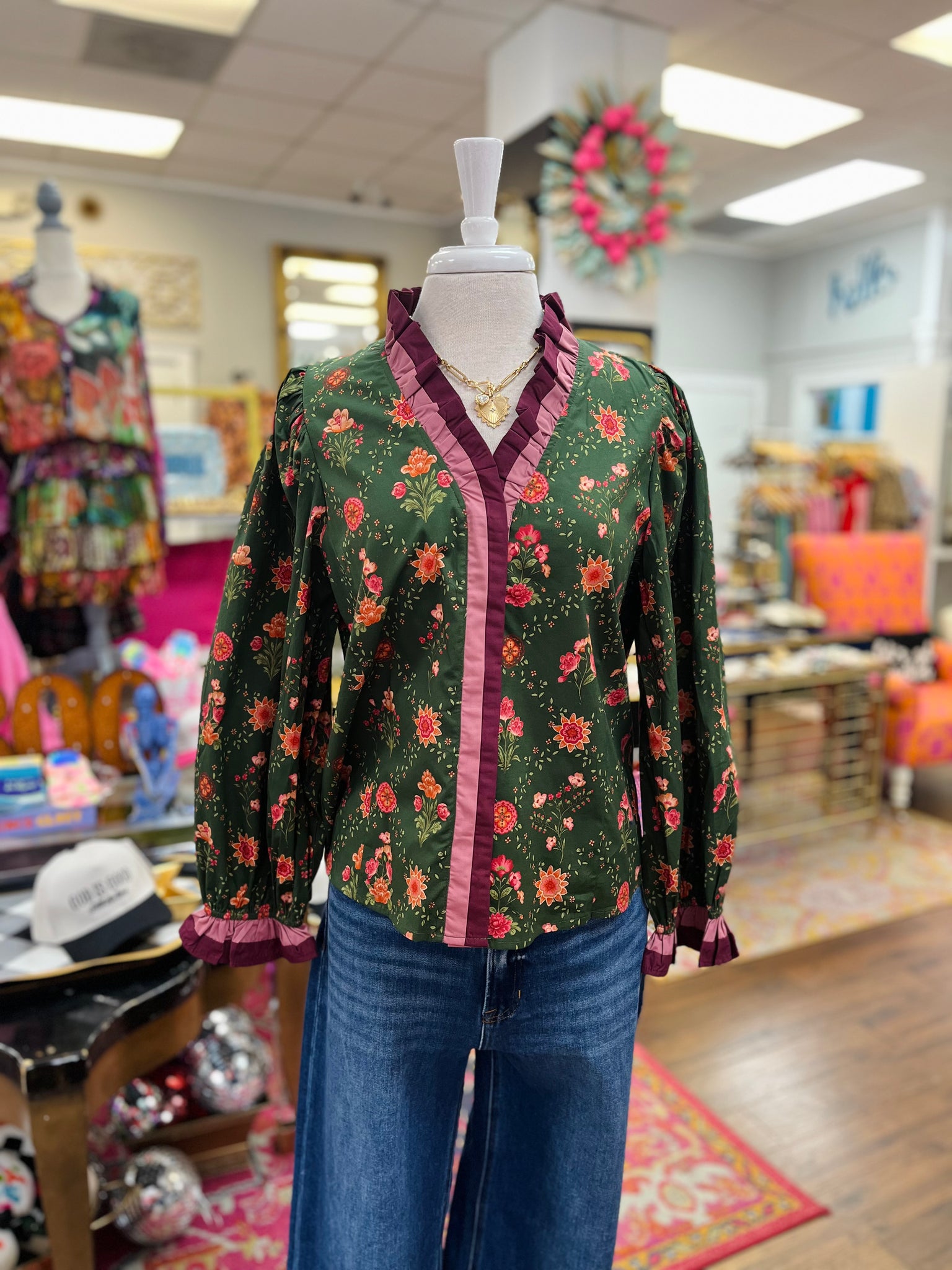 Taking Chances Top - Green