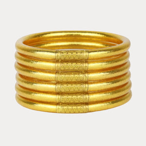 Gold BuDhaGirl Bangle - 6 Stack