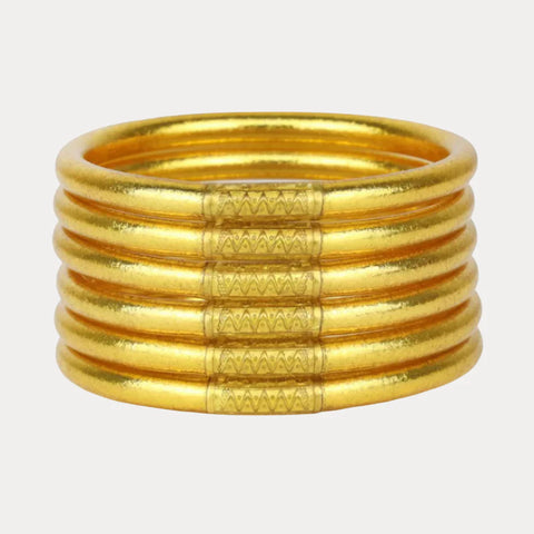 Gold BuDhaGirl Bangle - 6 Stack