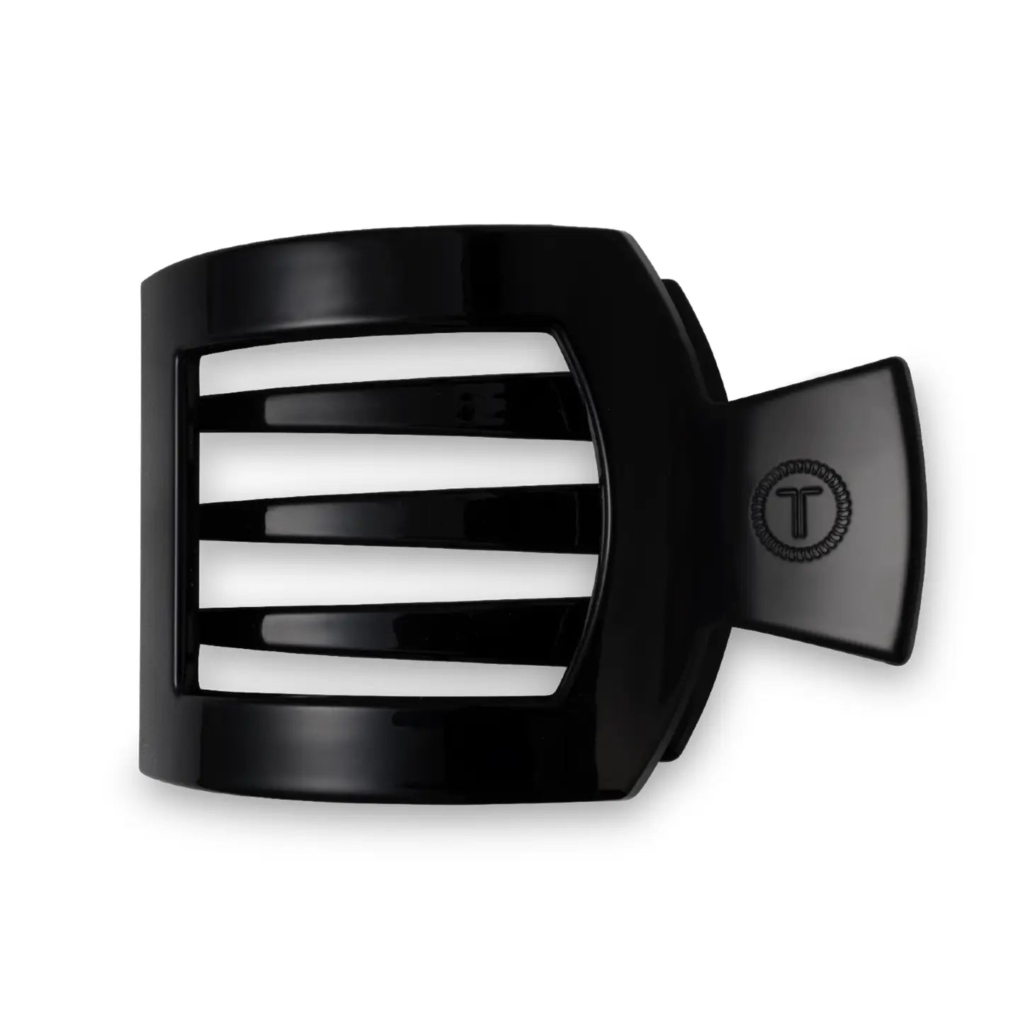 Jet Black Teleties Flat Square Clip - Medium