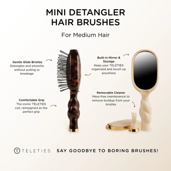 Teletie Mini Detangler Hair Brush - Tan