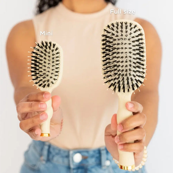 Teletie Mini Boar Hair Brush - Tan