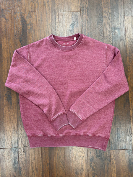 Plain Fleece Lined Pullover - Maroon