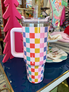 Colorful Checkered Tumbler