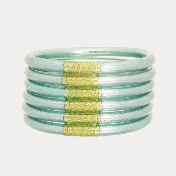 Mint BuDhaGirl Bangle - 6 Stack