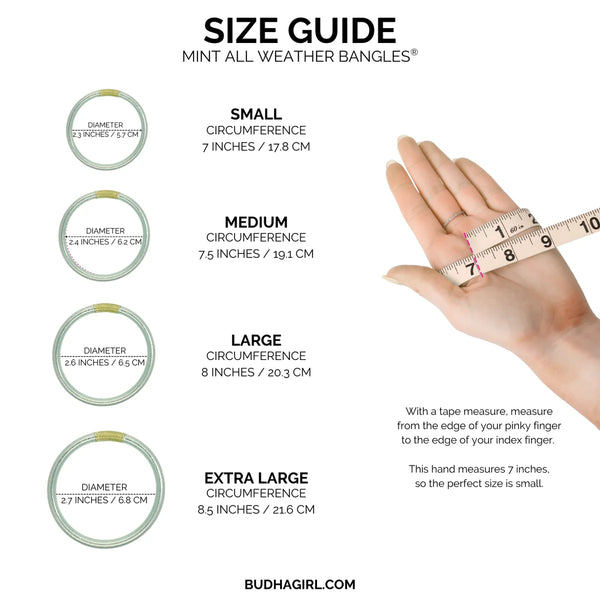 Ice Rose BuDhaGirl Bangle - 6 Stack