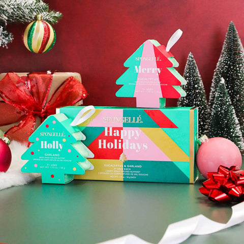 Holiday Tree Spongelle Gift Set Of 2