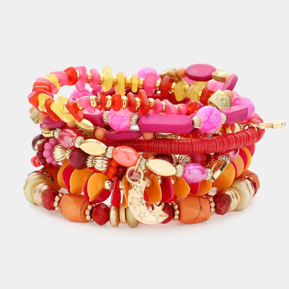 Stacked Bead Stretch Bracelets