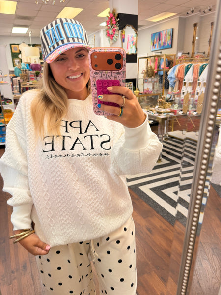 Quilted App State Pullover