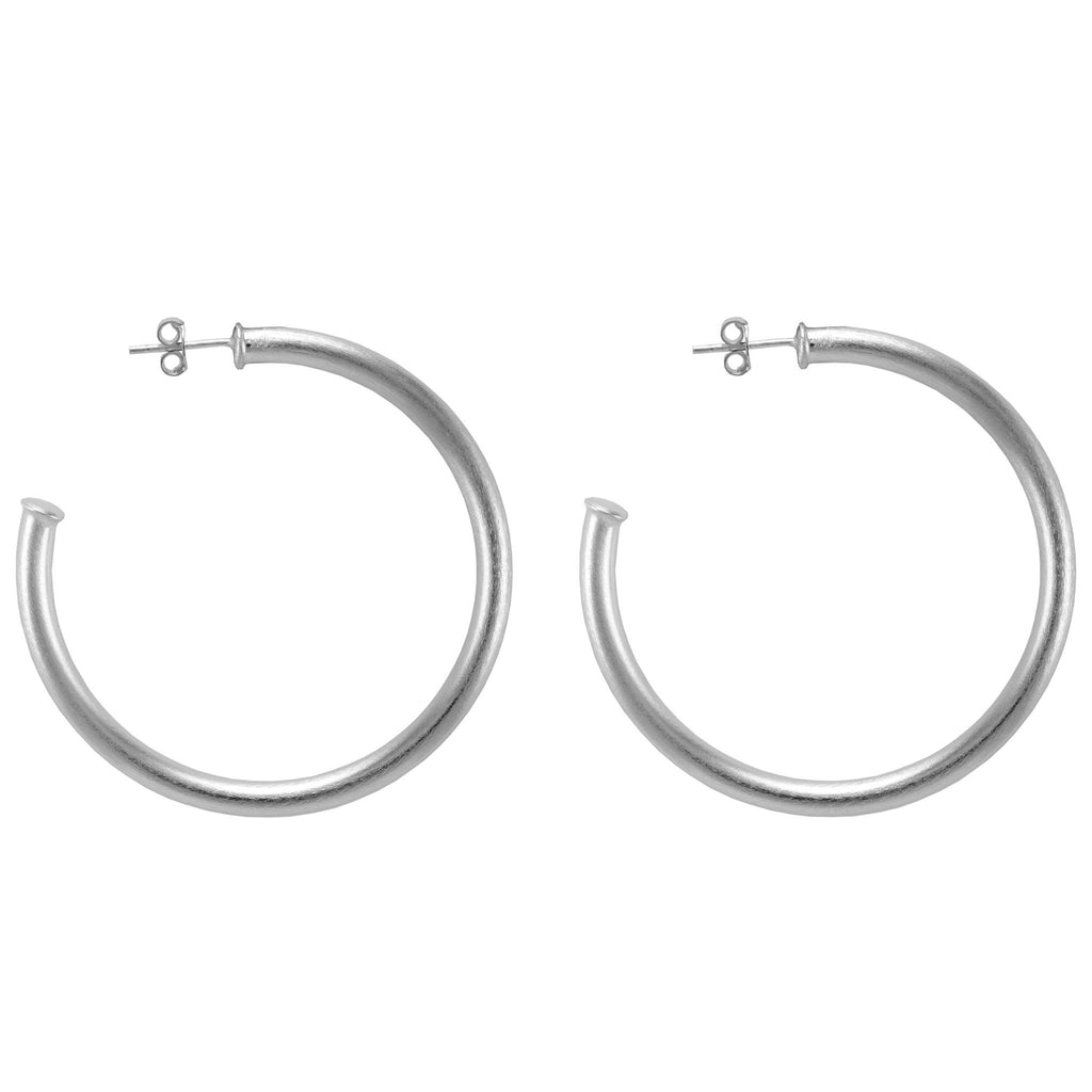 Silver Small Everybody's Favorite Hoops - Sheila Fajl