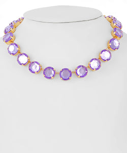 Lavender Rhinestone Necklace