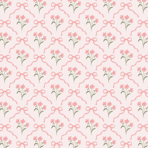 Pink Bows And Blossoms Beau Bottle Wrap