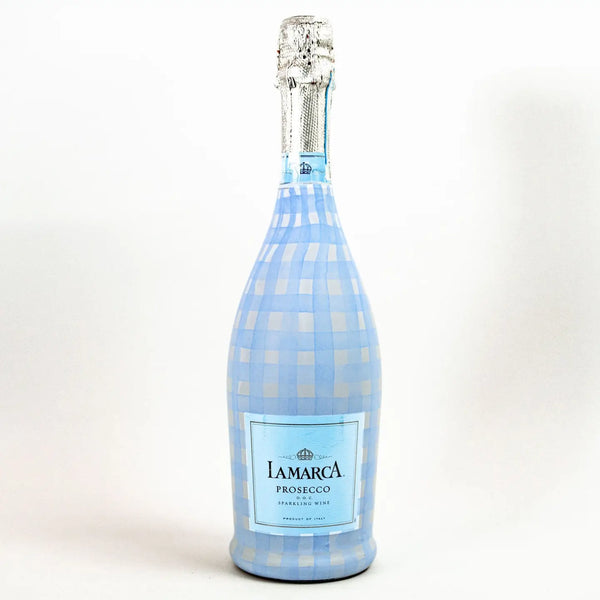 Powder Blue Picnic Gingham Beau Bottle Wrap
