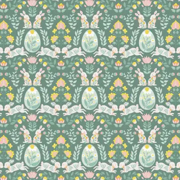 Spring Folk Bunnies Beau Bottle Wrap