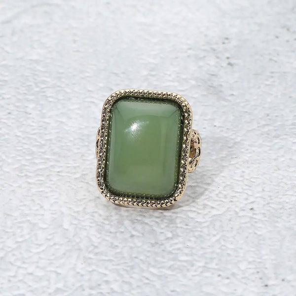 Rectangle Stone Statement Ring
