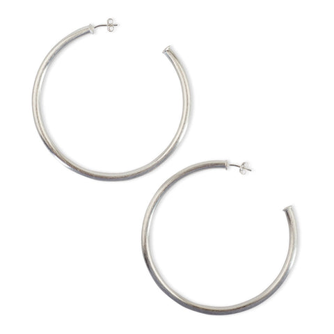 Sheila Fajl Everybody's Favorite Hoop Earrings - Brushed Silver