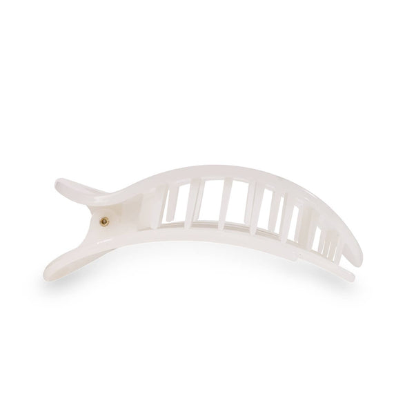 Coconut White Teleties Flat Round Clip - Medium