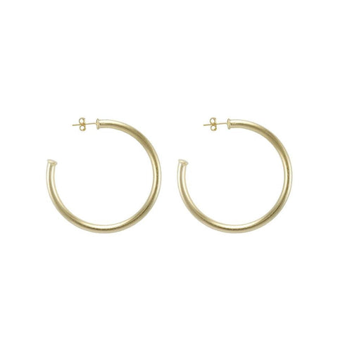 Brushed Gold Petite Everybody's Favorite Hoops - Sheila Fajl