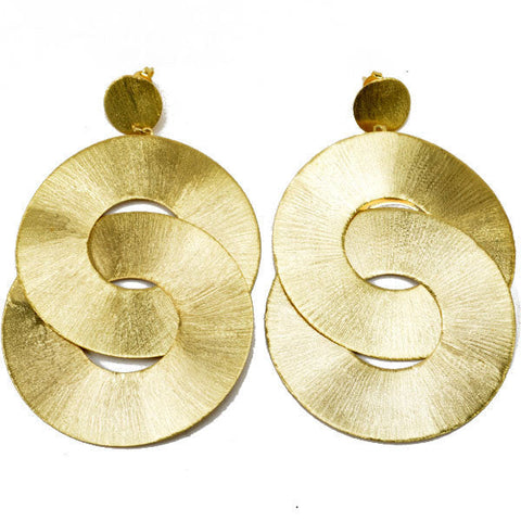 Brushed Gold Devon Earrings - Sheila Fajl